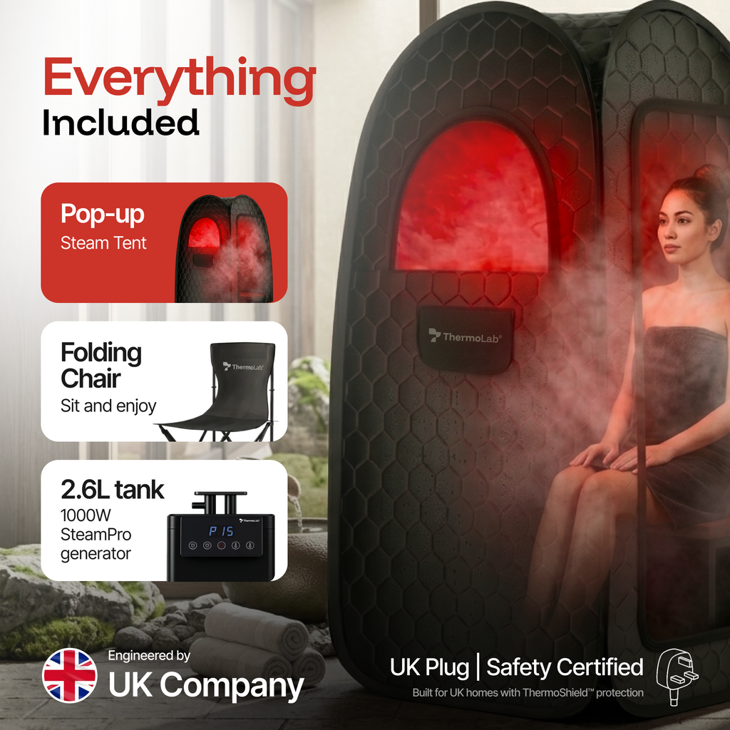 Pop-up steam sauna details
