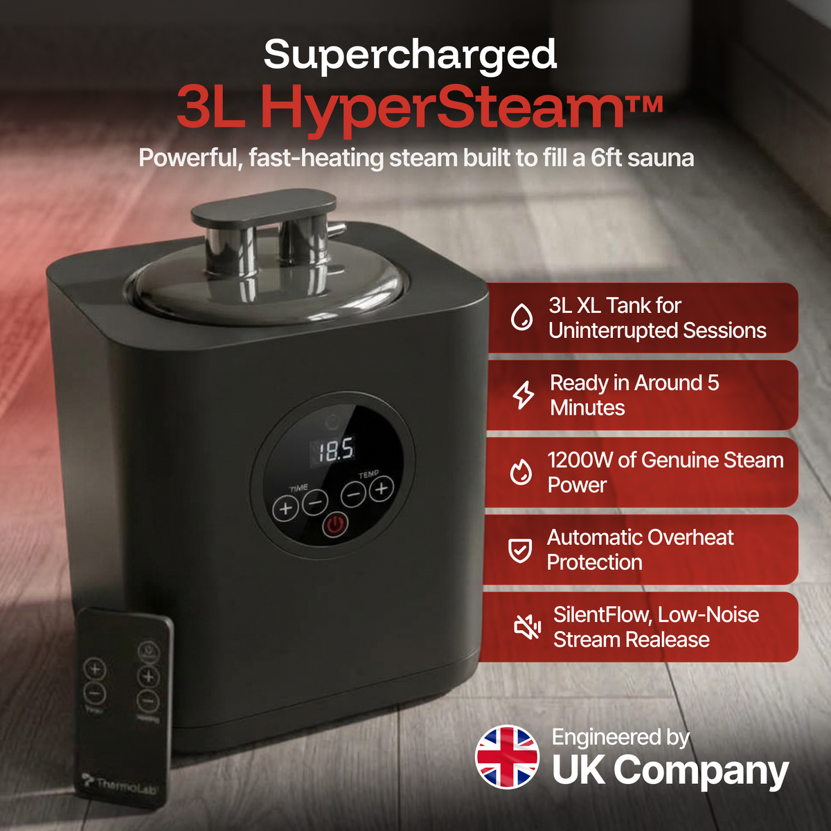 6FT Pro steam sauna details