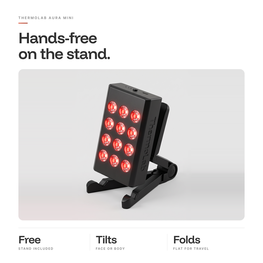 Aura Mini on its stand